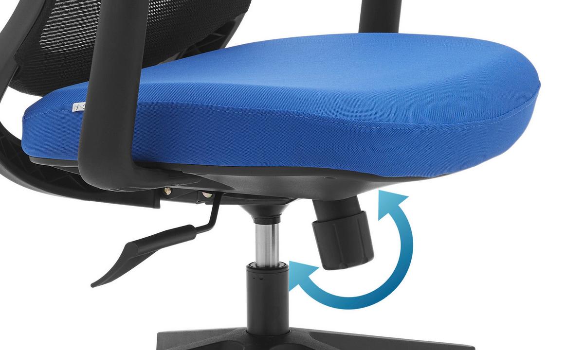DREHSTUHL Sedito Blau/Schwarz B: 70cm - Blau/Schwarz, MODERN, Kunststoff/Textil (70/112/61cm) - MID.YOU
