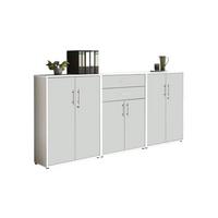 Aktenschrank Office Edition Weiß B: 253,2cm - Weiß, MODERN, Holzwerkstoff (253,2/113,6/33cm) - MID.YOU