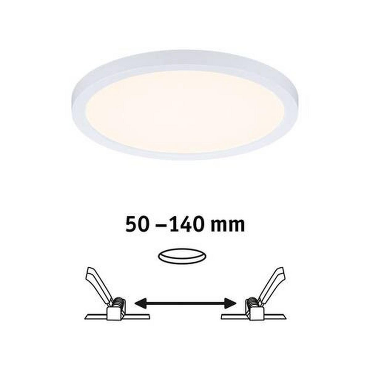 LED-Paneel L: 17,5 cm dimmbar - Weiß, Design, Kunststoff (17,5cm) - Paulmann