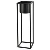 obal na kvetináč Š/V/H: 15/50/15 CM - čierna, Modern, kov (15/50/15cm) - Mömax