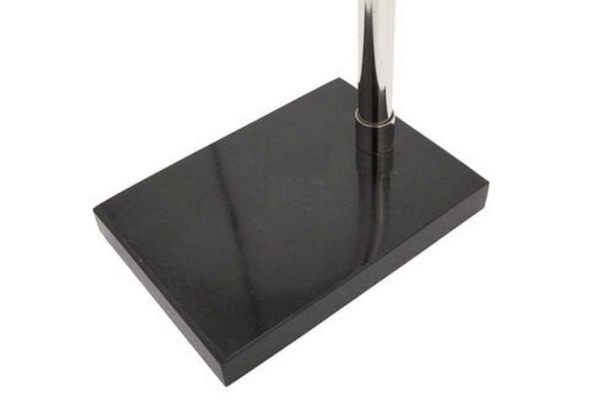 STEHLEUCHTE Schwarz/Silber, E27, 25W - Silberfarben/Schwarz, Design, Kunststoff/Stein (12/54/46cm) - Kayoom