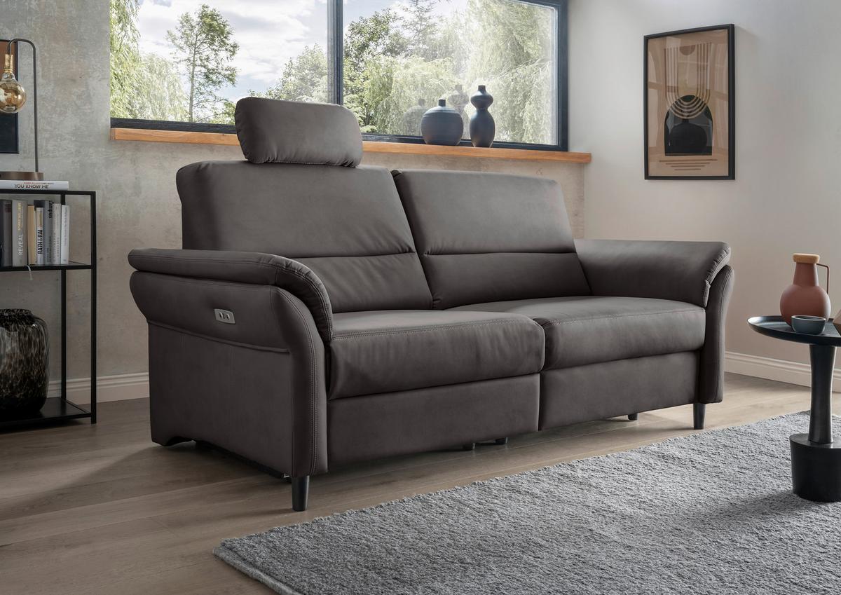 3-Sitzer-Sofa Cavoli, Anhrazit B: 192 cm - Anthrazit/Schwarz, MODERN, Textil (192/90/89cm) - Livetastic