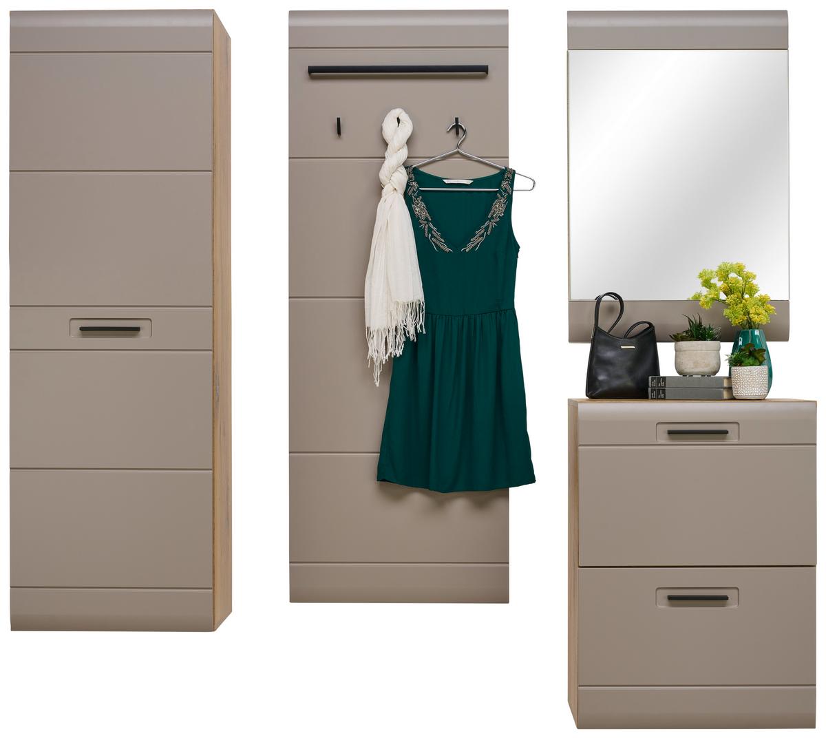 Garderobenspiegel Auris BxH: 60x90 cm Teilverrahmt Grau - Grau, MODERN (60/90/2cm) - Luca Bessoni
