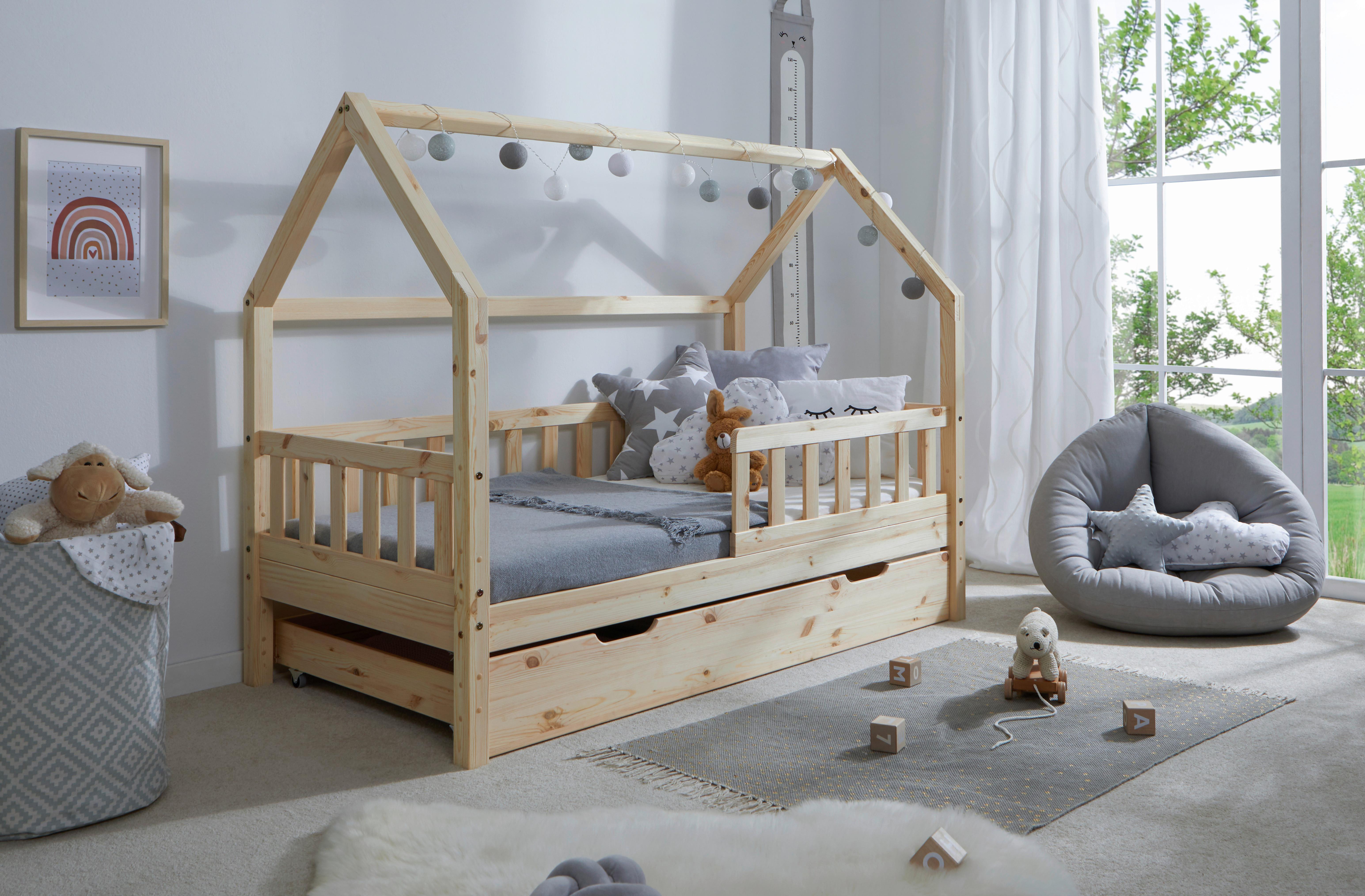 Hausbett Kay - Naturfarben, MODERN, Holz (80/160cm) - MID.YOU