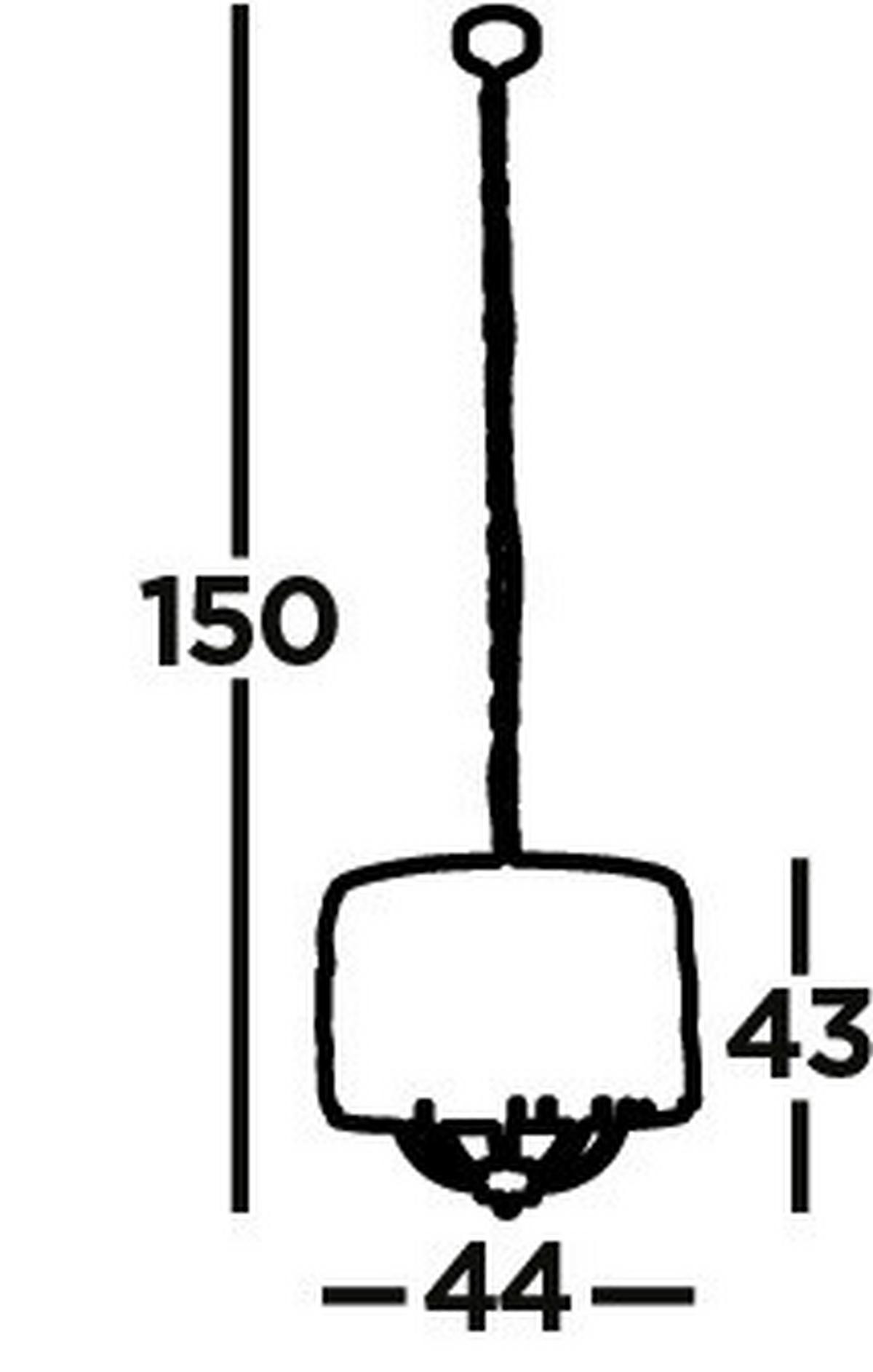 Függőlámpa Bijou 6585-5cc - krómszínű, Design, üveg/fém (44/150cm)