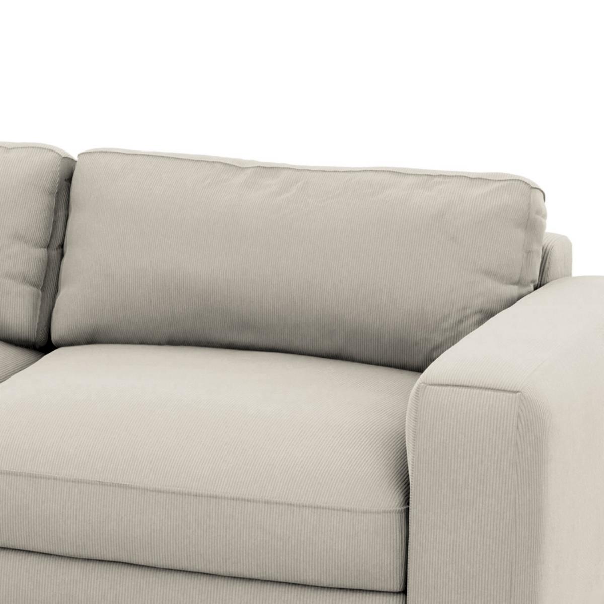 Ecksofa Bourbon, Grau S: 176x303 cm - Schwarz/Grau, MODERN, Textil (176/303cm) - Trendmanufaktur