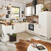 Einbauküche Pn 80 Frei Planbar Modernes Design - Eichefarben/Weiß, Holzwerkstoff - Pino