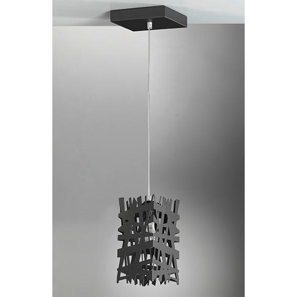 Hängeleuchte 4919/S1n - Schwarz, Design, Metall (14/100cm)