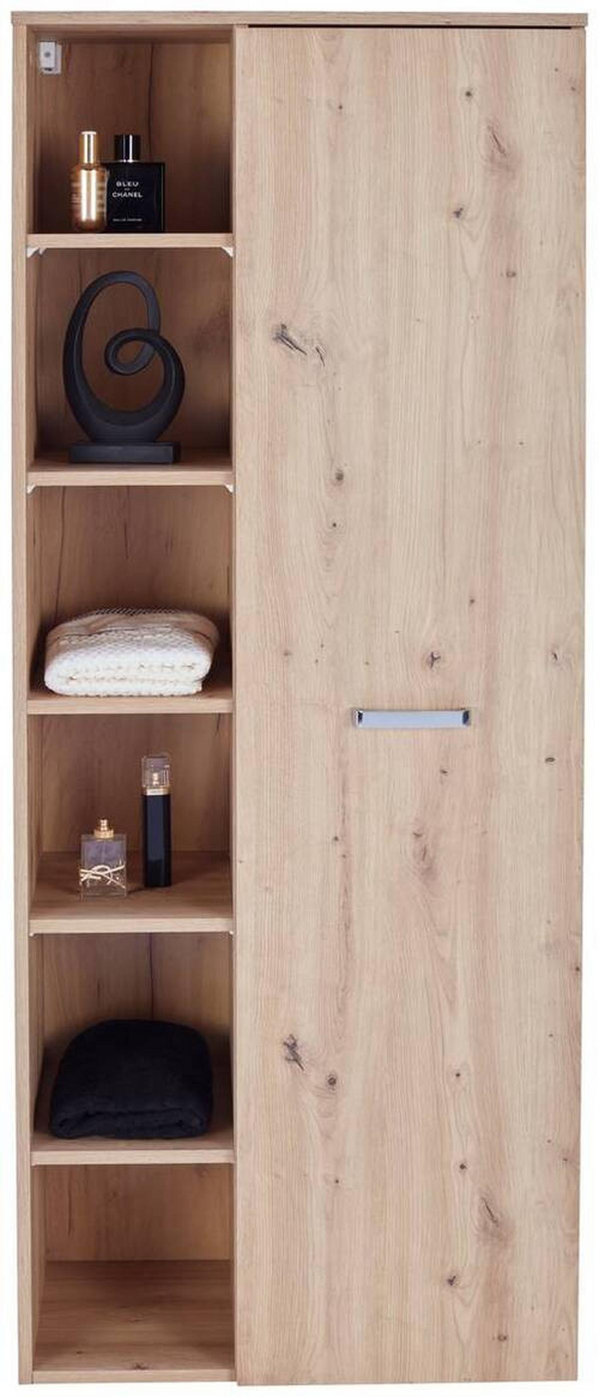 Badezimmer Hochschrank Fresh BxH 65/168,5 cm, Dekor Eiche - Eiche Artisan, KONVENTIONELL, Holzwerkstoff (65/168,5/38,5cm) - Ondega