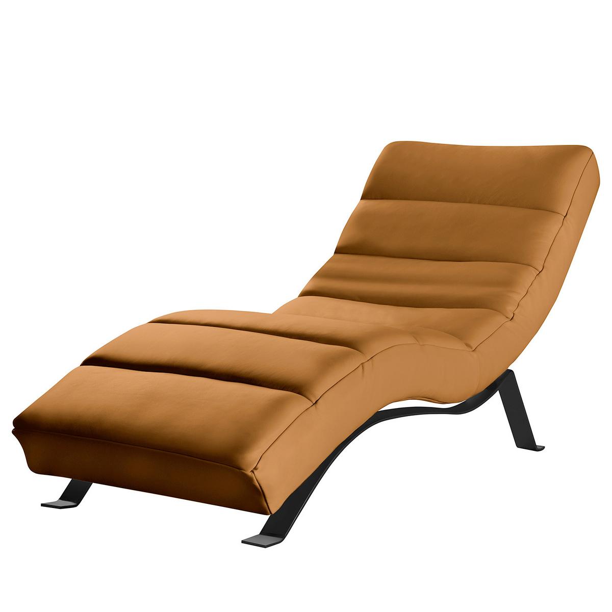 Relaxliege Swing Black Cognac B: 65 Cm - Cognac/Schwarz, Design, Textil (65/65-95/171cm) - Livetastic