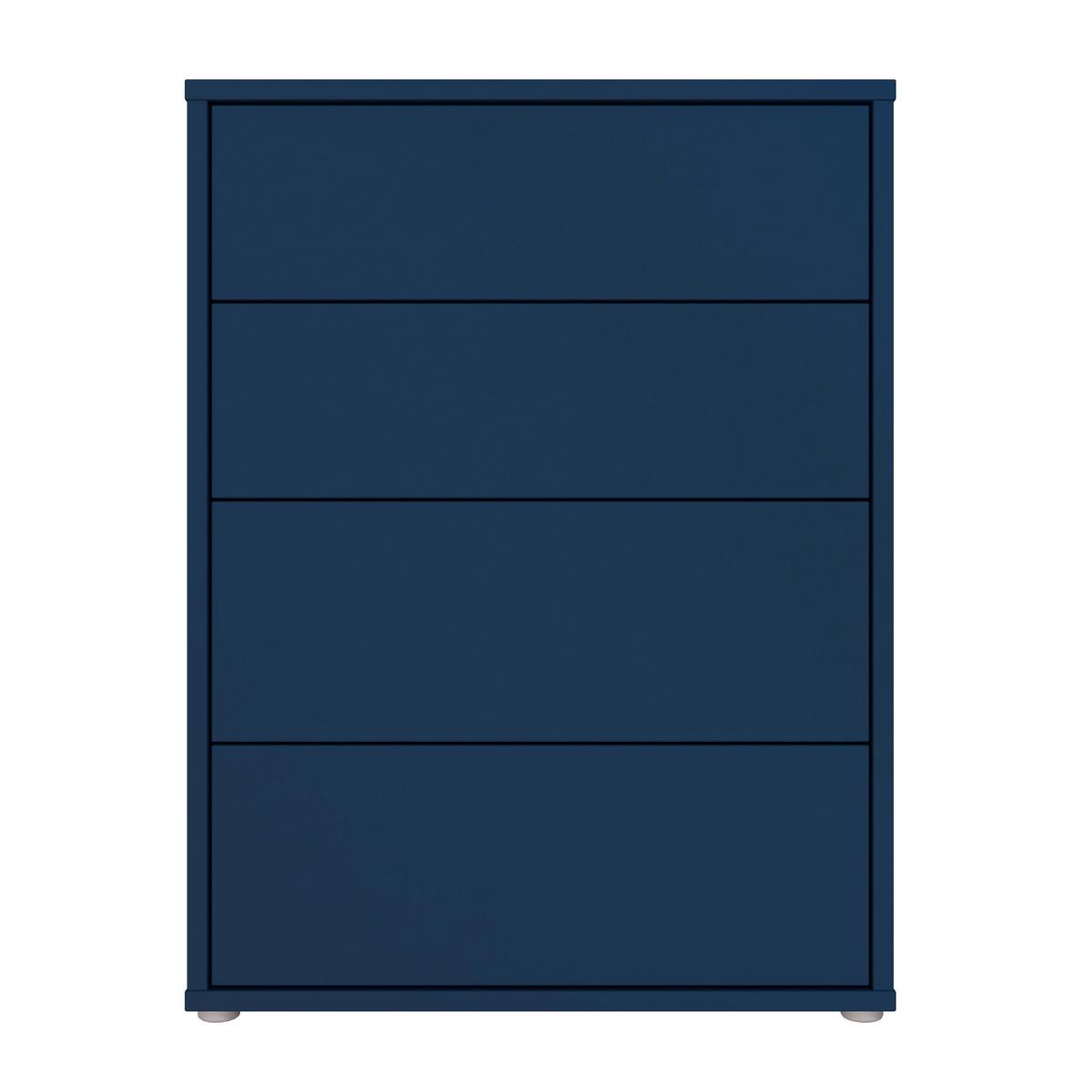 Komoda SPRINGS - tmavě modrá, Moderní, kompozitní dřevo (124,5/121,5/34,9cm)