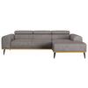 Ecksofa Grau Mit Sitzvorzug S: 244x157 Cm - Schwarz/Grau, KONVENTIONELL, Textil (244/157cm) - Cotta