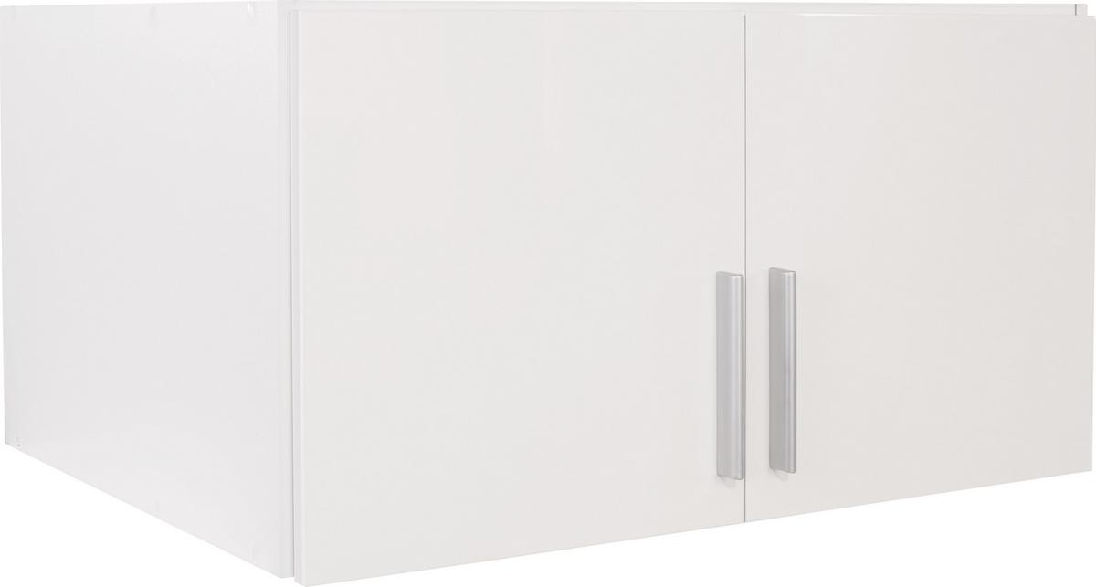 NÁSTAVEC NA ŠATNÍ SKŘÍŇ KE  2-DV. SKŘÍNI  CELLE - bílá/vysoce lesklá bílá, Moderní, dřevo/plast (91/40/54cm)