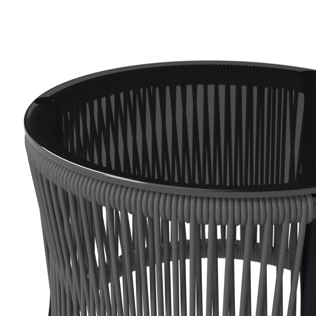 Balkonmöbel Set Capri Metall mit Kissen - Dunkelgrau/Hellgrau, MODERN, Textil/Metall - Beldano