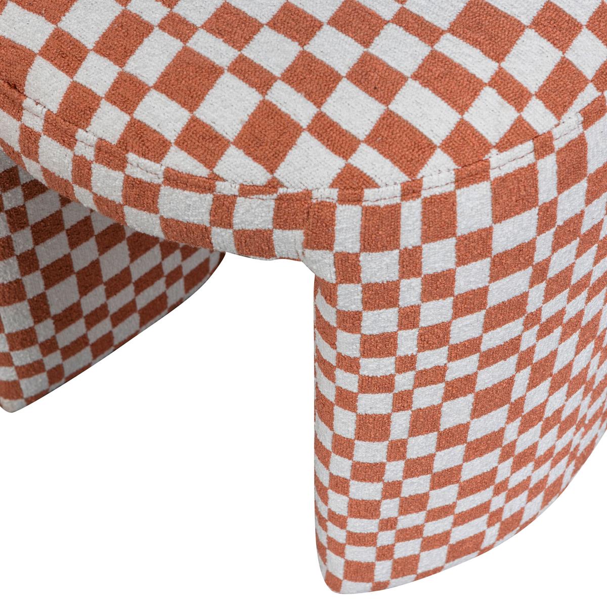 Hocker Charlie Weiß, Orange B: 45cm - Orange/Weiß, Design, Textil (45/47/45cm) - Livetastic