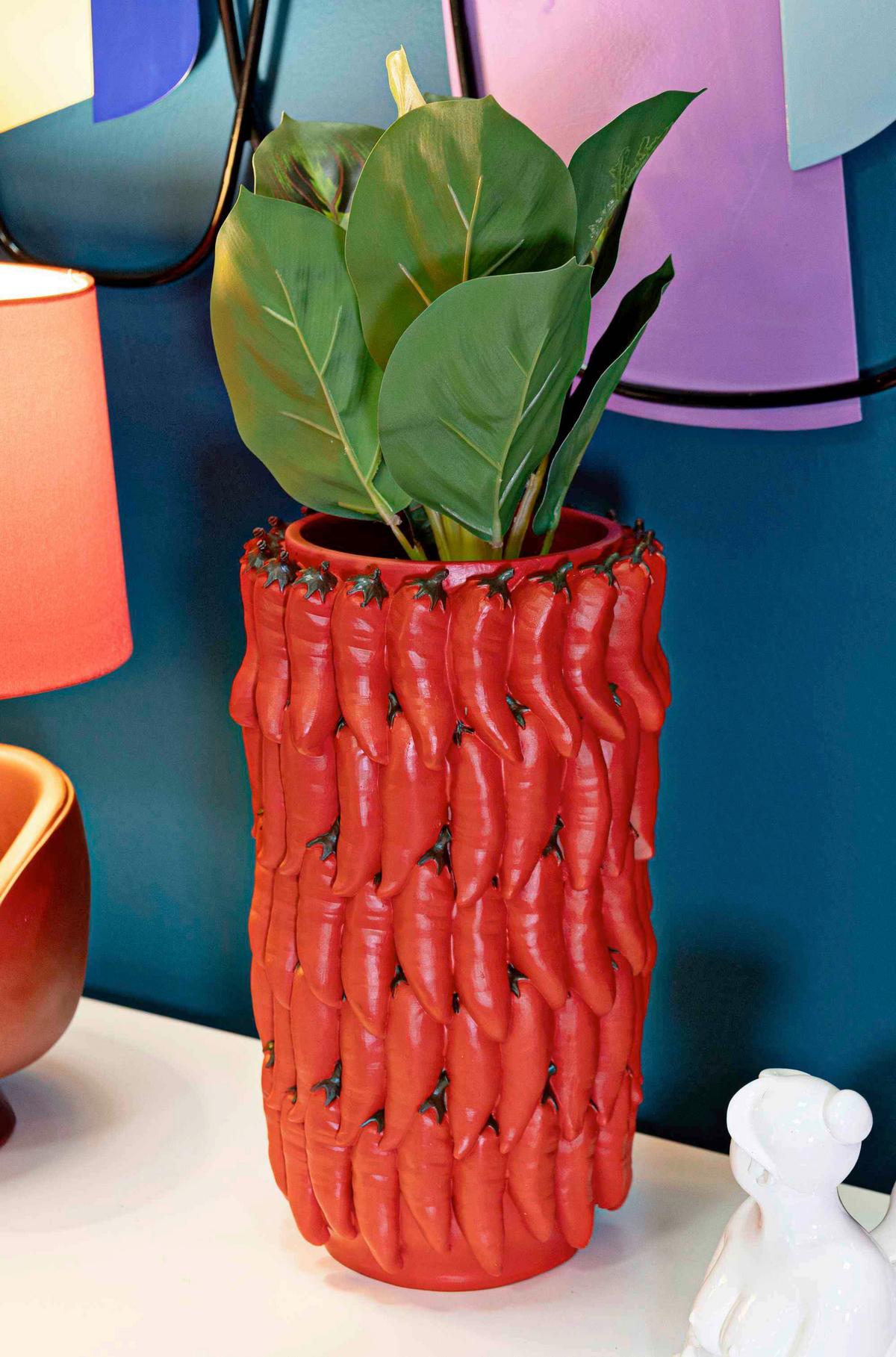 Vase Chili Rot B: 20 Cm - Rot, Basics, Kunststoff (20/34/20cm)