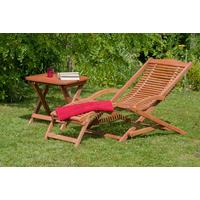 Bäderliege Copa Echtholz Klappbar - Braun, KONVENTIONELL, Holz (69/69/158cm) - Gardenson