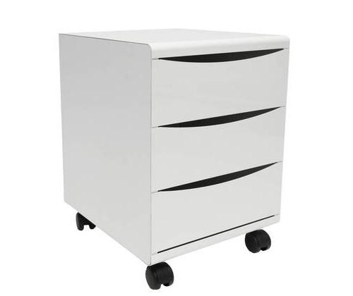 Kanc. Kontejner Na Kolečkách Pedro - bílá, Moderní, kov/plast (40/54/42cm) - Modern Living