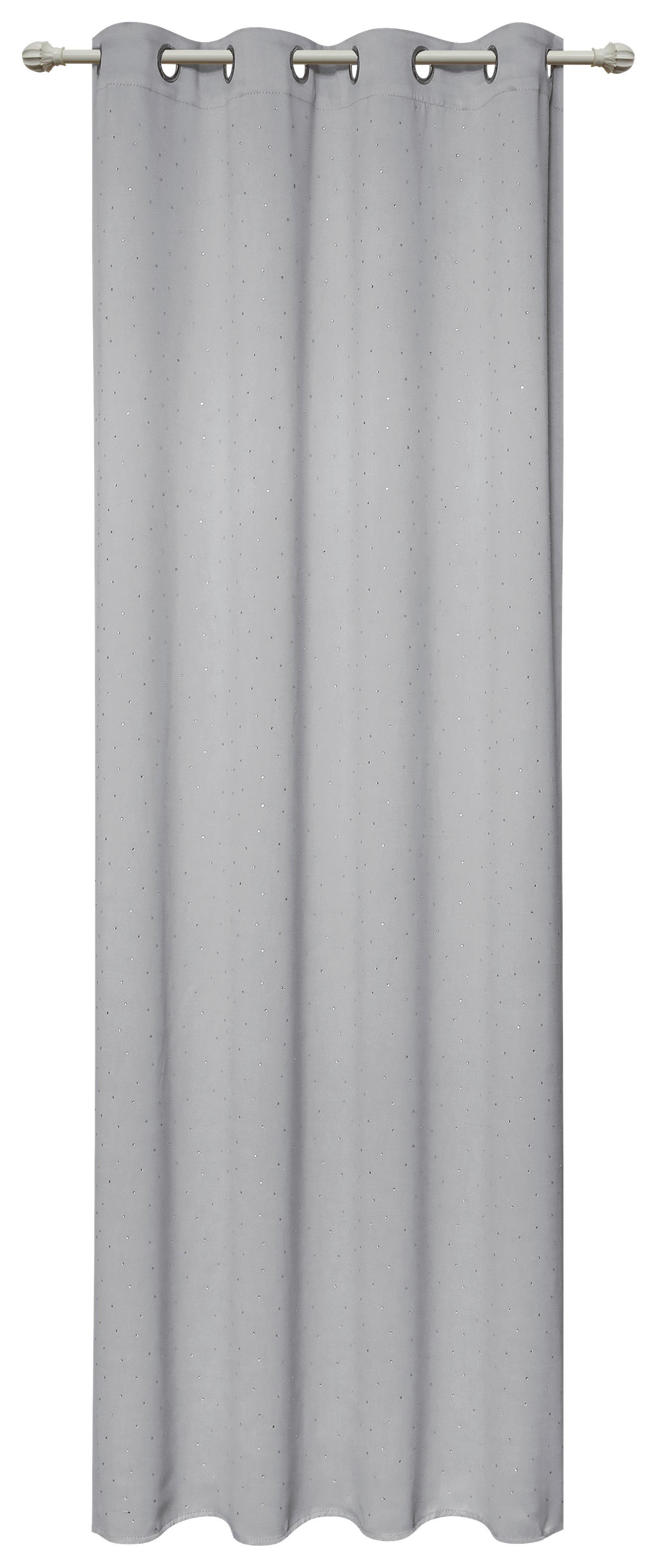 Verdunkelungsvorhang Chrisi - Silberfarben, ROMANTIK / LANDHAUS, Textil (135/245cm) - James Wood