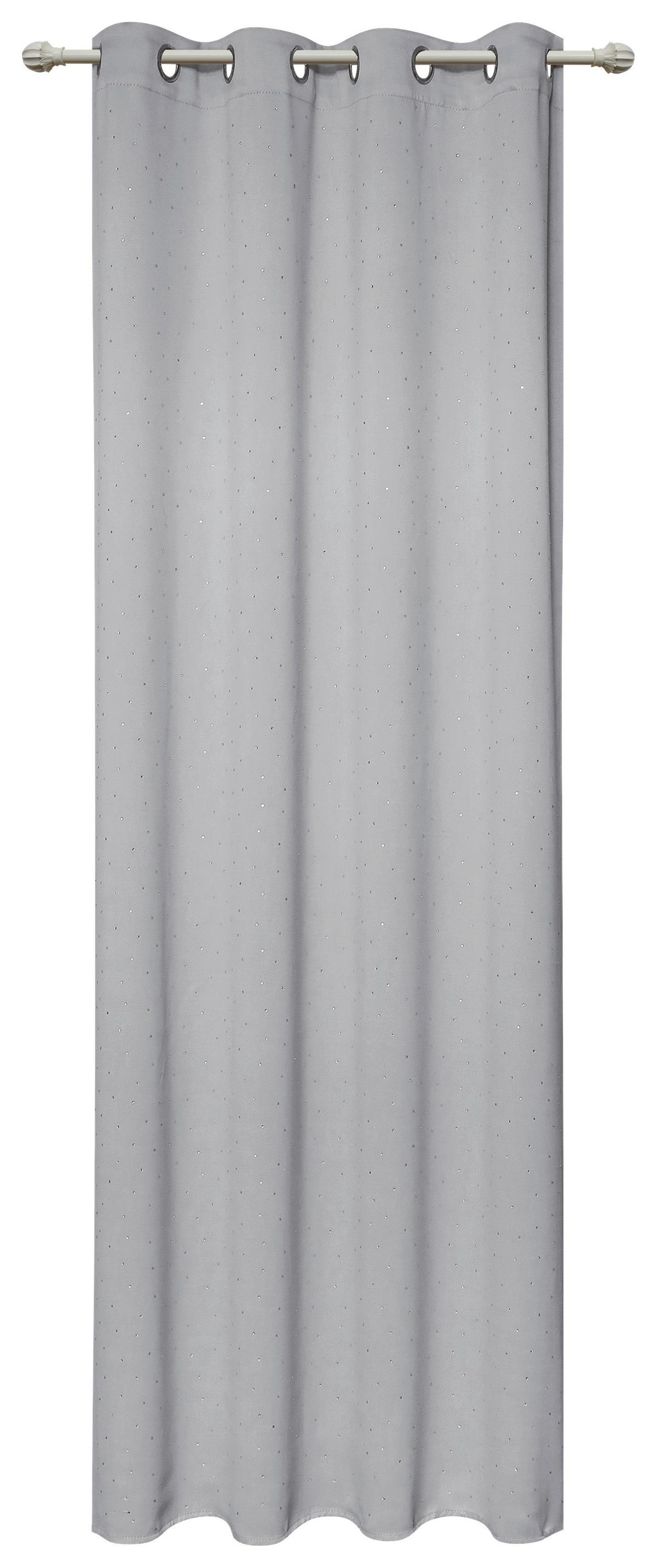 Verdunkelungsvorhang Chrisi - Silberfarben, ROMANTIK / LANDHAUS, Textil (135/245cm) - James Wood