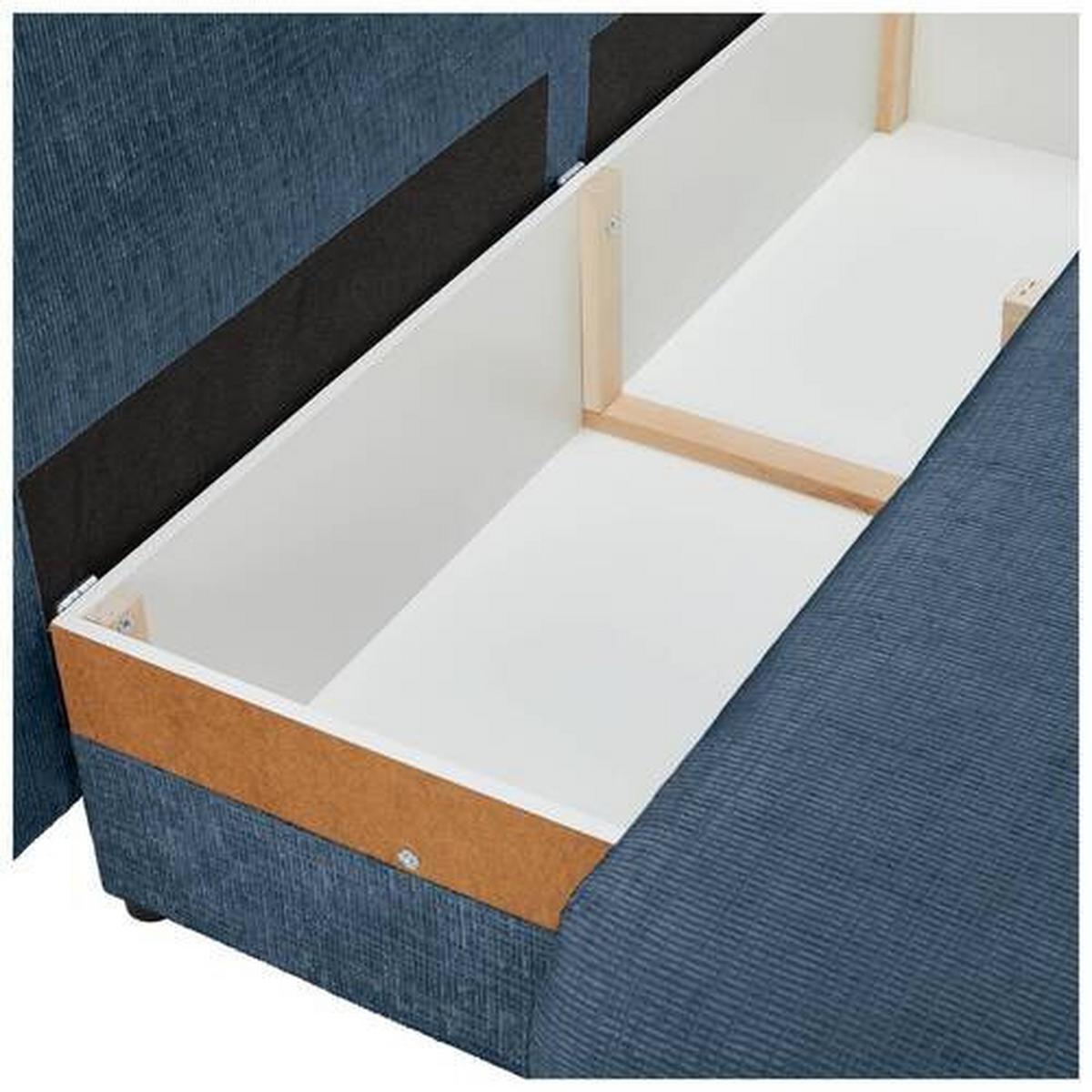 Schlafsofa Virgo - Blau/Schwarz, KONVENTIONELL, Textil (212/97/105cm) - MID.YOU