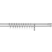 ZÁVESOVÁ TYČ S PRÍSLUŠENSTVOM JOO 2 - farba ušľachtilej ocele, kov/plast (200-340cm) - Mömax