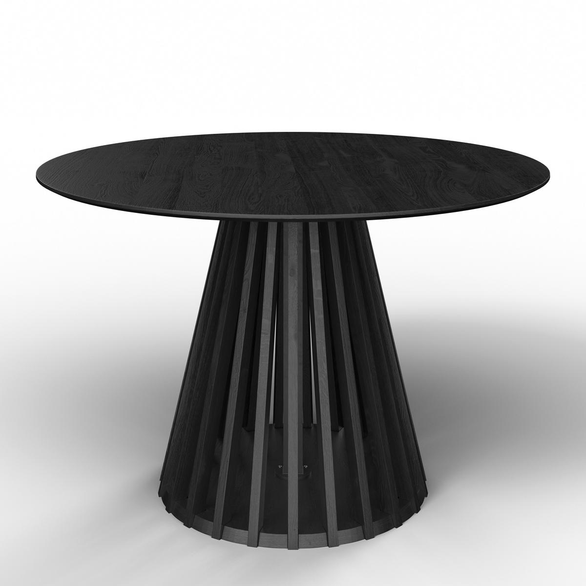 Jedálenský stôl ENINO 120 - čierna, Modern, drevo (120/120/75cm) - Bessagi Home