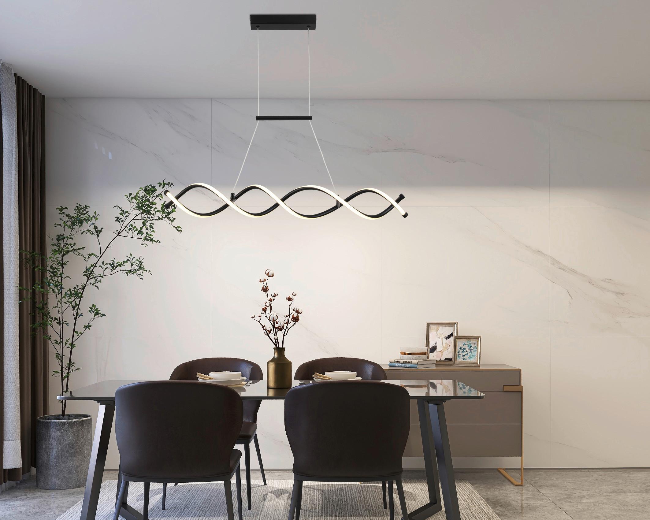ZÁVĚSNÉ LED SVÍTIDLO MIMI - černá, Moderní, kov/plast (88/13/120cm) - Mömax