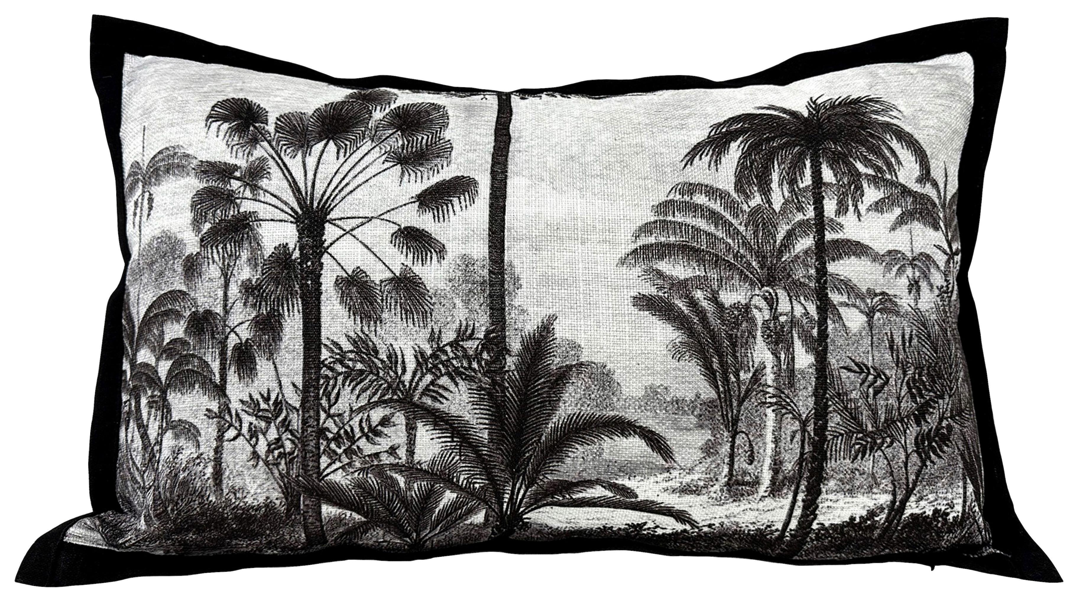 Díszpárna Odette Kb. 30/50cm - fekete/fehér, Romantik / Landhaus, textil (30/50cm) - James Wood