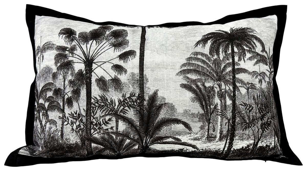 Zierkissen Odette - Schwarz/Weiß, ROMANTIK / LANDHAUS, Textil (30/50cm) - James Wood