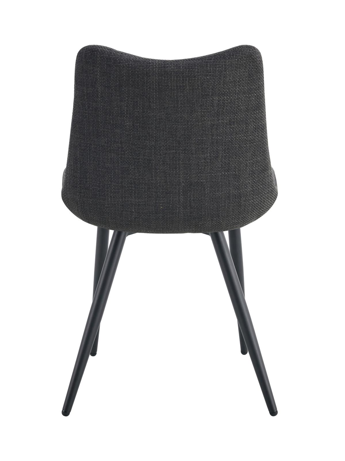 Stuhl-Set Lotta 2-Teilig Anthrazit B: 53 cm - Anthrazit/Schwarz, MODERN, Textil/Metall (53/86/59cm) - MID.YOU