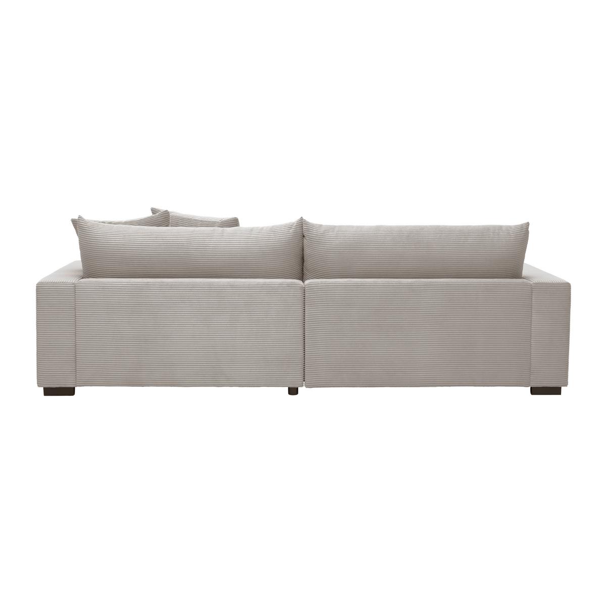 Rohová sedačka PEDRO, pravá, šedohnědý manšestr - šedohnědá, Moderní, textil (265/180cm) - Mömax