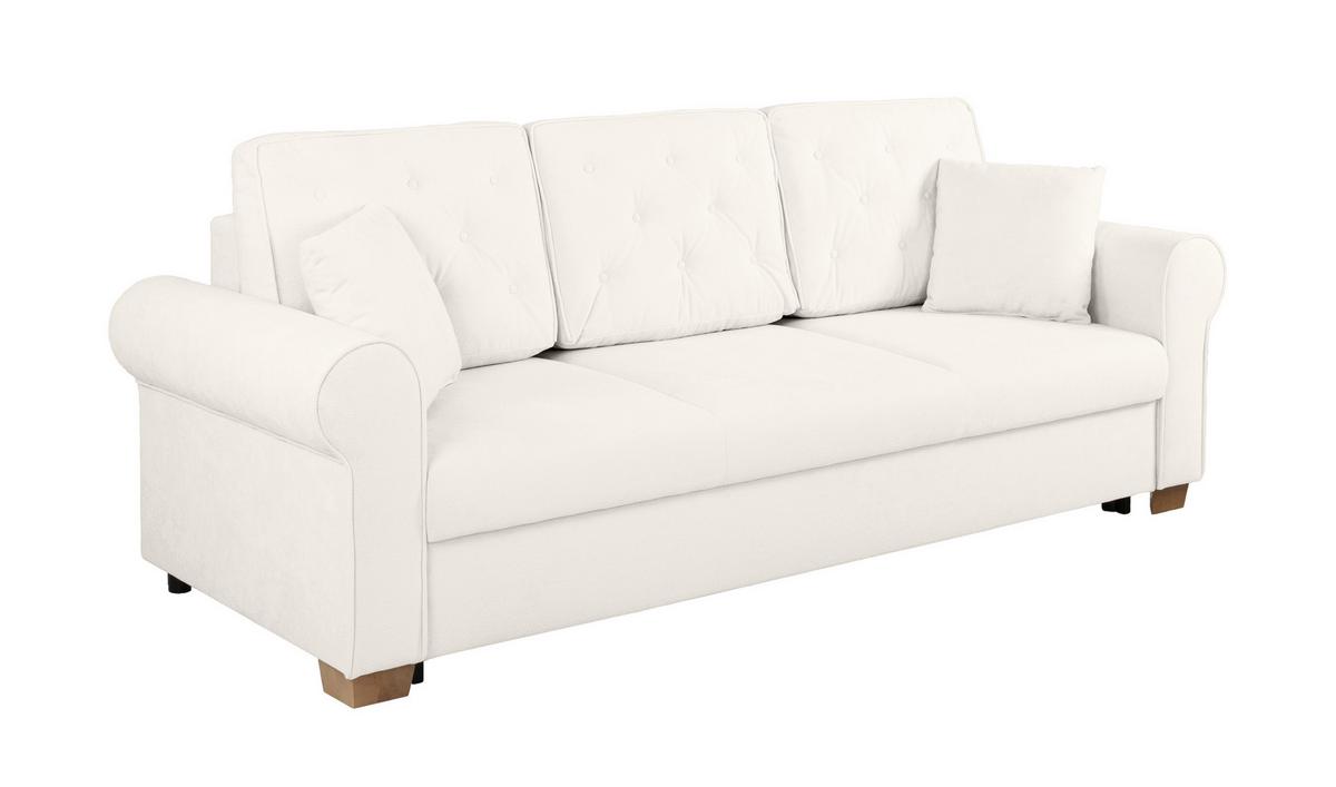 Schlafsofa Arles, Creme 10 B: 240 Cm - Buchefarben/Creme, Design, Textil (240/94/98cm) - MID.YOU