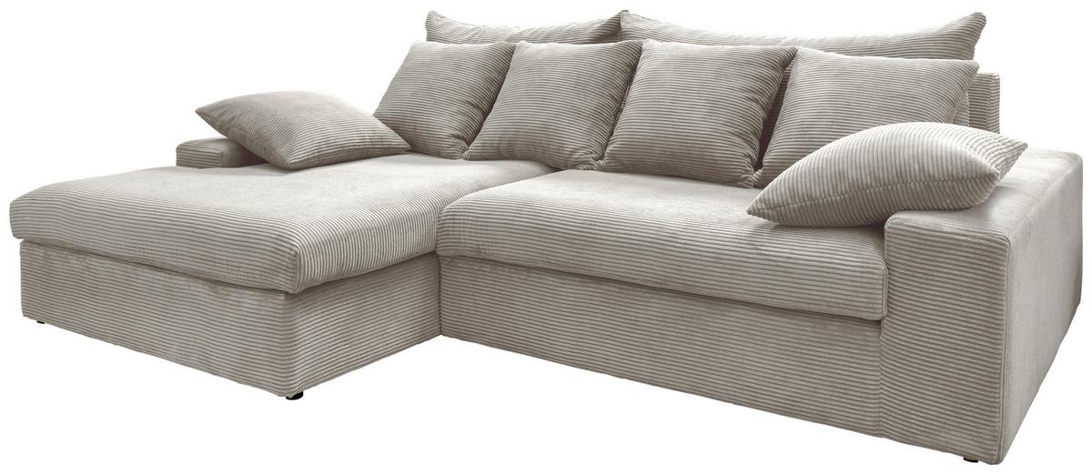 Ecksofa Avellino Silberfarben S: 200/278 Cm - Silberfarben/Schwarz, MODERN, Textil (200/278cm) - Livetastic
