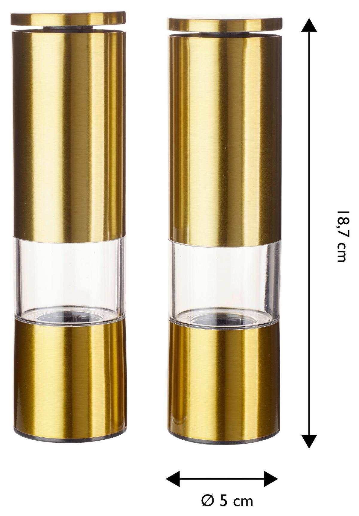 Gewürzmühle Echtwerk Gewürzmühlen Set - Goldfarben, Design, Keramik/Metall (5/18,7cm) - Echtwerk