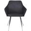 Stuhl Sabrina Anthrazit - Chromfarben/Anthrazit, MODERN, Textil/Metall (51/86/55cm) - Ombra