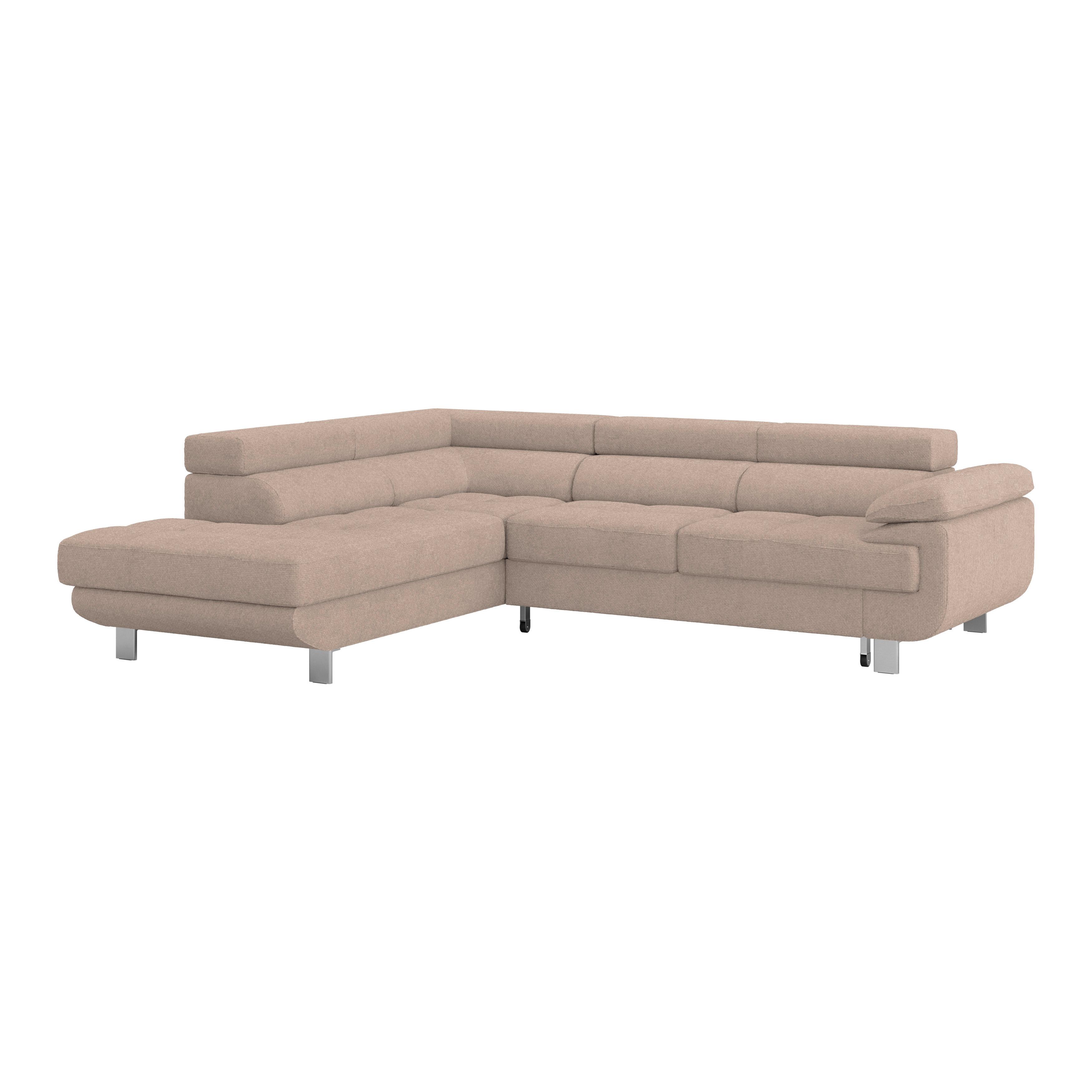 Ecksofa Savona - Beige, MODERN, Textil (230/270cm) - Ondega