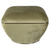 Hocker Contessa Graphitfarben/Grün D: 60 cm - Graphitfarben/Grün, Design, Textil (60/42,5cm) - Kayoom