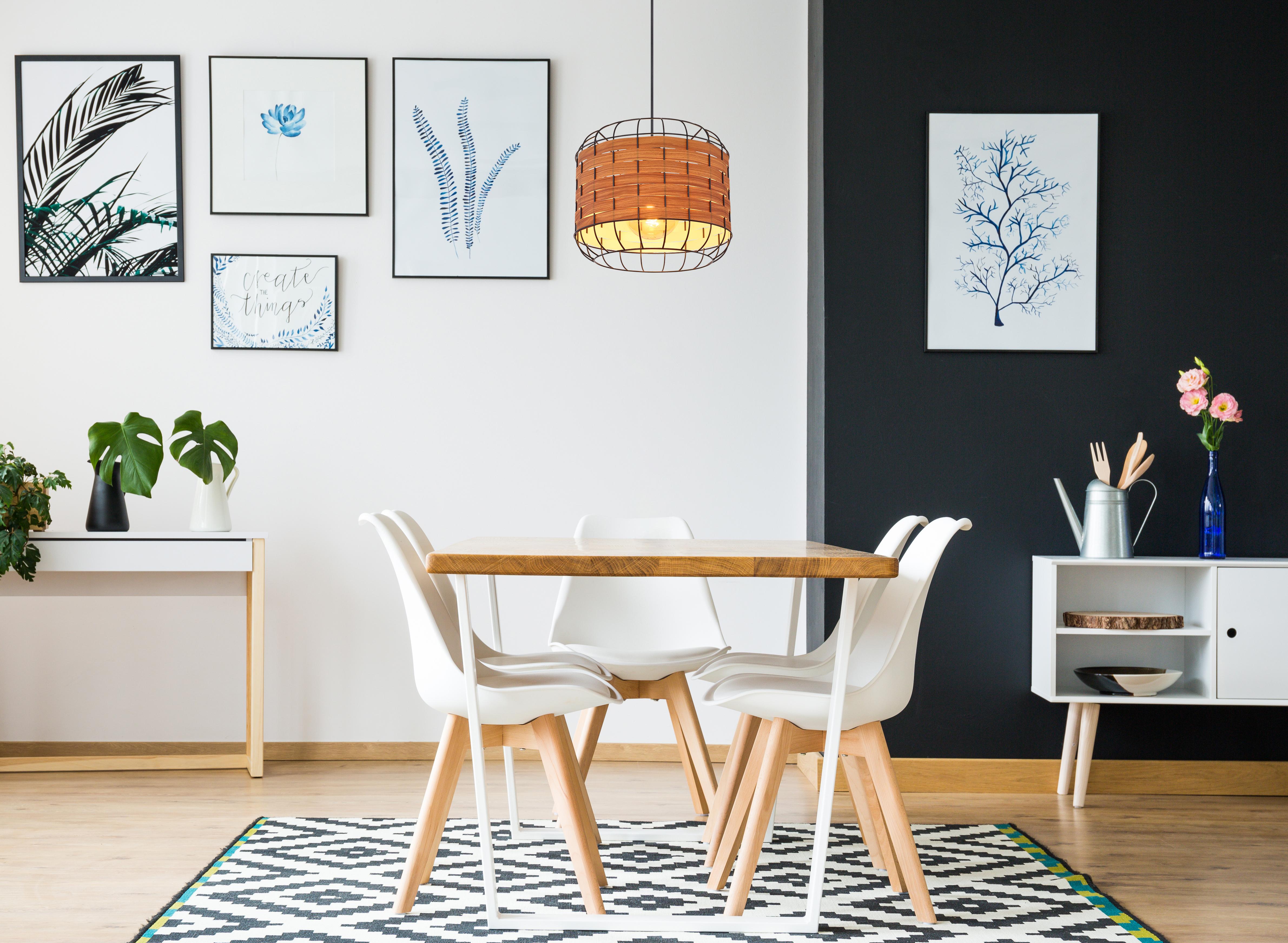Hängeleuchte H: 120 cm 1-Flammig - Schwarz/Braun, KONVENTIONELL, Kunststoff/Metall (35/120cm) - Globo