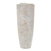 Vase Resin Wood Weiß B: 18 Cm - Weiß, Basics, Kunststoff (18/45/18cm)