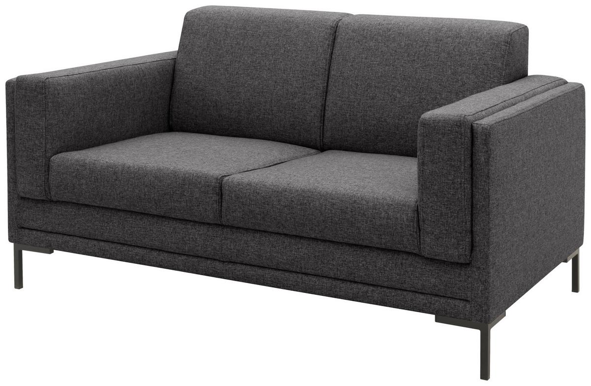 2-Sitzer-Sofa Looks Vii Anthrazit - Anthrazit/Silberfarben, Design, Textil (155/82/90cm) - LOOKS by W.Joop