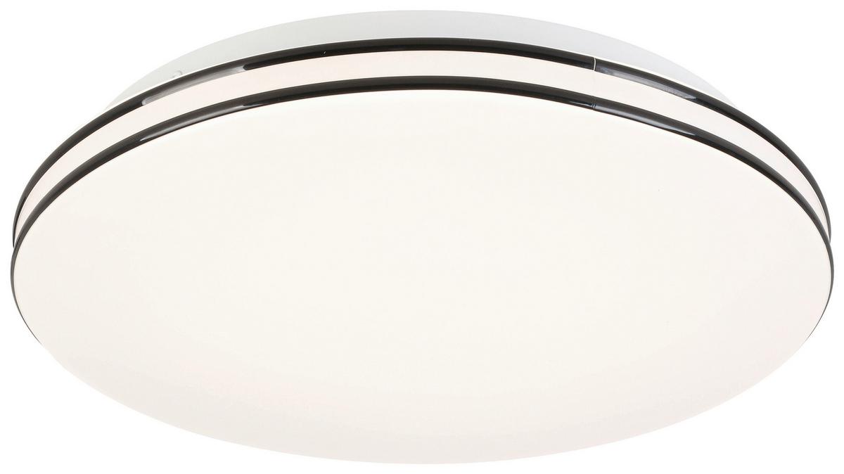 Led-deckenleuchte Fritzi Ø 30 Cm - Schwarz/Weiß, MODERN, Kunststoff/Metall (30/6,5cm) - Luca Bessoni