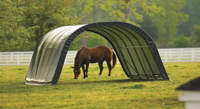 Zeltgarage Shelterlogic - Dunkelgrün, Basics, Kunststoff (610/370/250cm)