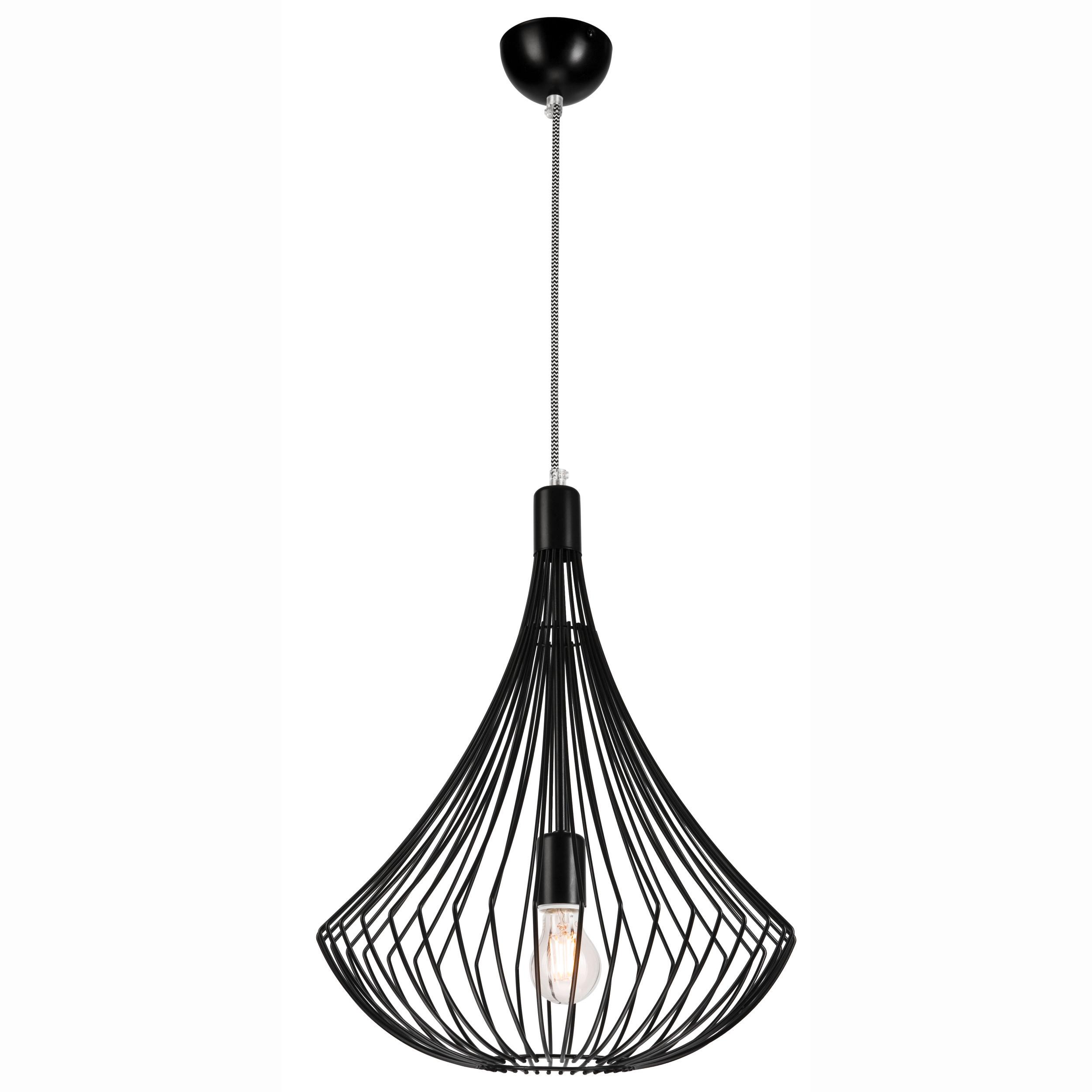 Pendelleuchte 29627_balerina_black - Schwarz, Design, Metall (90/38/40cm)
