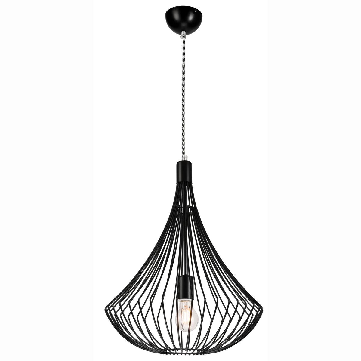Pendelleuchte 29627_balerina_black - Schwarz, Design, Metall (90/38/40cm)