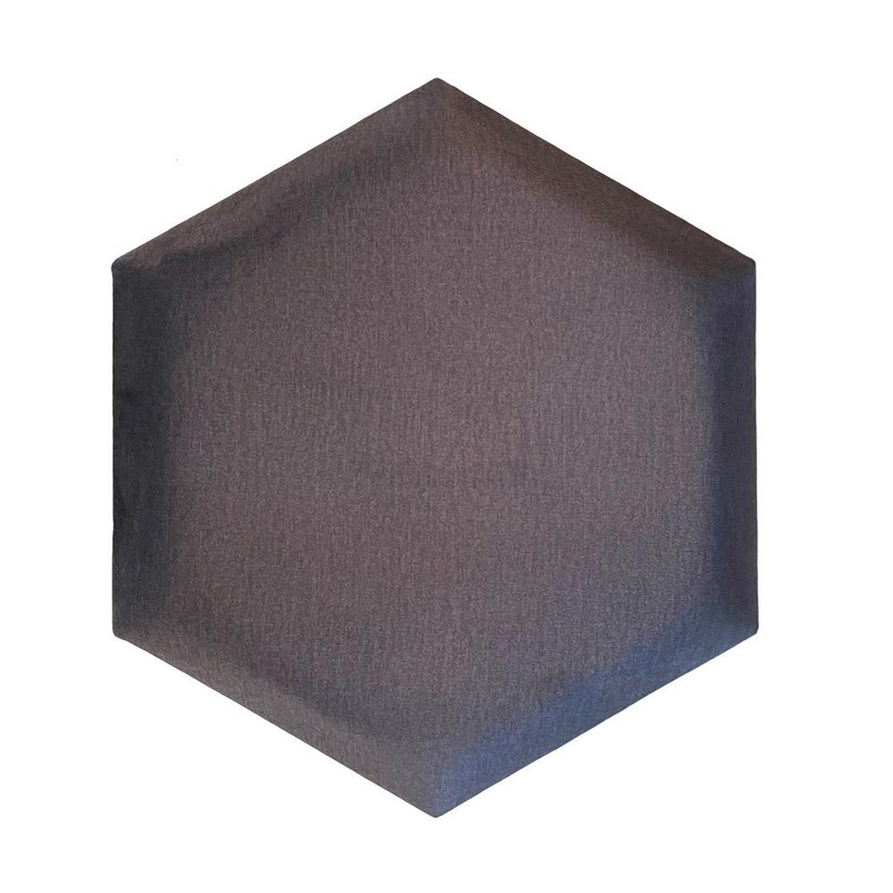čalúnený panel 2ks, 36x32cm hexagon, antracitová