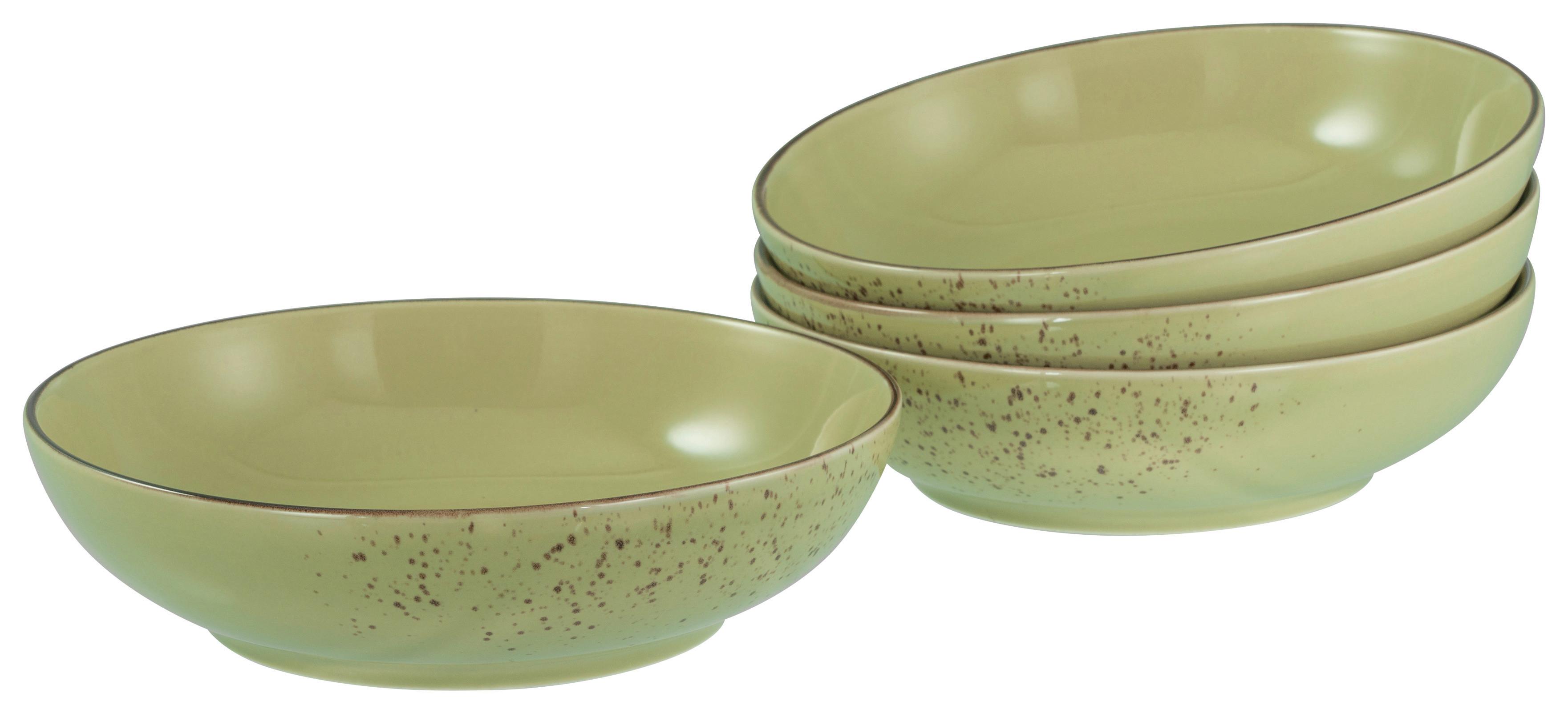 Schüsselset Nature Collection Green Life, 4--Teilig., Grün - Grün, Design, Keramik - Creatable