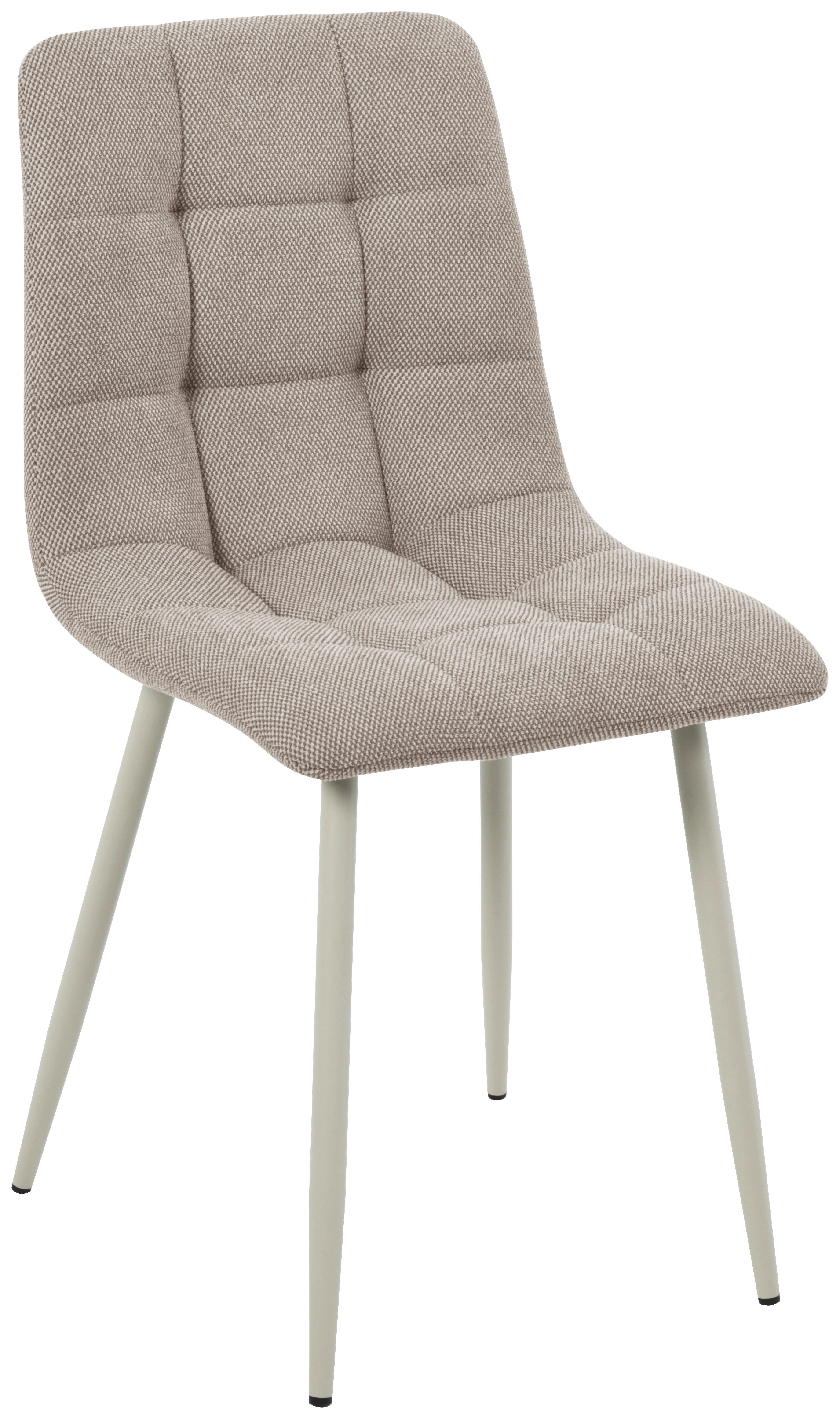 Vierfußstuhl Adea Leinenoptik Taupe, B: 45 cm - Taupe/Beige, KONVENTIONELL, Holz/Textil (45/88/55cm) - P & B