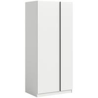 Šatní skříň Oakland bílá - bílá/černá, Moderní, kompozitní dřevo/plast (80/183/53cm) - MID.YOU