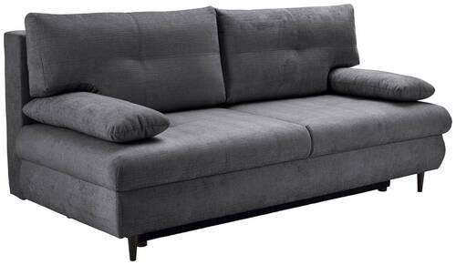 Schlafsofa Virgo - Schwarz/Graphitfarben, KONVENTIONELL, Textil (212/97/105cm) - MID.YOU